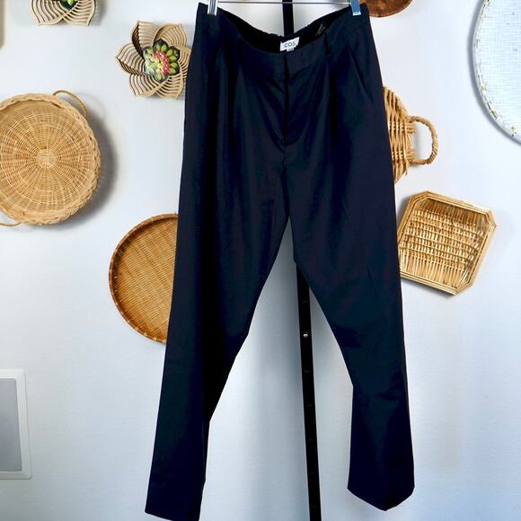COS Pleated Straight Leg Pants Black Womens Size 40 34 inch waist - Picture 1 of 5